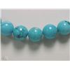Image 2 : #18-RECONSTITUTED TURQUOISE NECKLACE