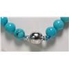 Image 3 : #18-RECONSTITUTED TURQUOISE NECKLACE