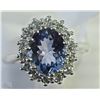 Image 1 : #19-14KT WHITE GOLD TANZANITE & DIAMOND RING