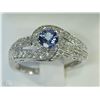 Image 1 : #21-10KT WHITE GOLD TANZANITE & DIAMOND RING
