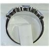 Image 2 : #22-STERLING SILVER TANZANITE RING SIZE 8