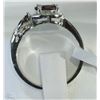 Image 2 : #23-STERLING SILVER GARNET & CZ RING SIZE 7