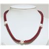 Image 1 : #24-NATURAL GARNET & PEARL NECKLACE