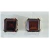 Image 1 : #25-14KT GOLD GARNET EARRINGS