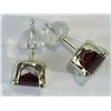 Image 2 : #25-14KT GOLD GARNET EARRINGS
