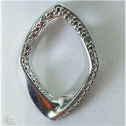 #35-STERLING SILVER DIAMOND PENDANT