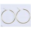 Image 1 : #36-14KT GOLD HOOP EARRINGS