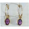 Image 1 : #39-14KT YELLOW GOLD SAPPHIRE EARRINGS