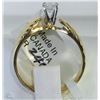 Image 3 : #43-18KT YELLOW -WHITE GOLD DIAMOND RING SIZE 6