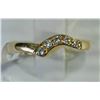 Image 1 : #47-14KT YELLOW GOLD DIAMOND SWIRL RING SIZE 5