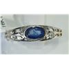 Image 1 : #48-18KT WHITE GOLD SAPPHIRE RING SIZE 6.5