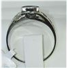 Image 3 : #48-18KT WHITE GOLD SAPPHIRE RING SIZE 6.5