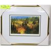 Image 1 : HILLSIDE TUSCANY PRINT FRAMED ARTIST PHILIP CRAIG
