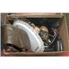 Image 1 : BOX WITH ASST. ORNAMENTS,DAYRUNNERS & GUN CASE