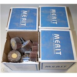 4 BOXES OF MERIT 2X 1X 1/4" FLAPWHEELS 40 GRIT