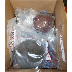 LARGE LOT OF NEW ASST. SIZE SANDING DISCS AND