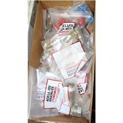 BOX WITH LARGE LOT OF NEW PIPE FITTINGS AND HOSE