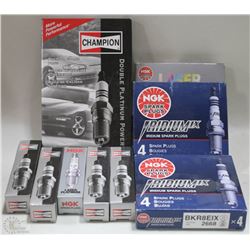 BOX OF ASST. NEW CHAMPION AND NGK SPARK PLUGS