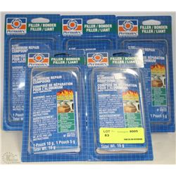 LOT WITH 5 PKS OF PERMATEX FILLER/BONDER