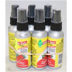 SIX 60ML BOTTLES LITTLE TREES STRAWBERRY AIR