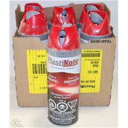 CASE OF 6 PLASTIKOTE PREMIUM RED ENAMEL