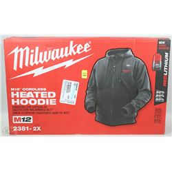 NEW MILWAUKEE BLACK 2XL HEATED HOODIE