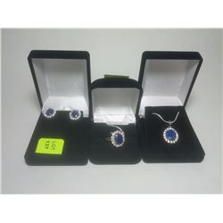 NEW .925 STERLING SILVER 3 PC JEWELLERY SET ON CHOICE