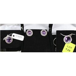 NEW .925 STERLING SILVER 3 PC JEWELLERY SET ON CHOICE