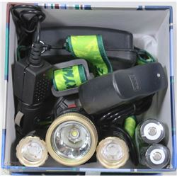 6000 LUMEN TACTICAL LED HEADLAMP WITH 2 CHARGERS