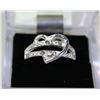 Image 1 : HEART-SHAPED ZIRCON SILVER PLATED SIZE8
