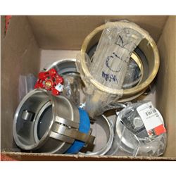 BOX OF 6 ASSORTED HEAVY DUTY PIPE ATTACHMENTS