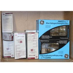 BOX WITH 2 H4651 BLUE HALOGEN HEAD LAMPS WITH 6 GE