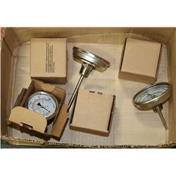 BOX OF 6 ASSORTED TEMPERATURE GAUGES