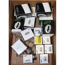 LARGE BOX OF NEW ASSORTED SIZES PIPE CLAMPS