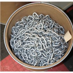NEW BARREL OF 3/8" GRADE 30 PROOF COIL CHAIN 200'