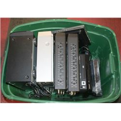 TOTE WITH ASSORTED ELECTRONICS INCL DVD PLAYERS