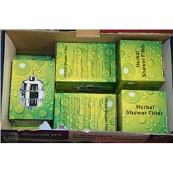 BOX OF NEW HERBAL SHOWER FILTERS