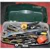 Image 1 : GREEN TOTE WITH ASSORTED TOOLS
