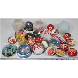 FLAT OF ASSORTED PAPER WEIGHTS INCL A COUPLE OF