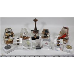 FLAT OF ASSORTED PAPER WEIGHTS