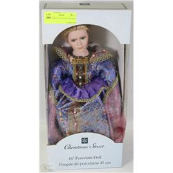 CHRISTMAS ST 16" PORCELAIN DOLL