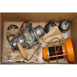 2 VINTAGE LANTERNS INCL CPR ADKLAKE KERO, DIETZ