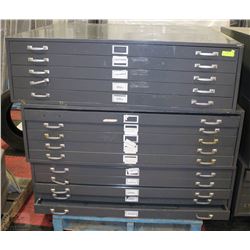 3 SECTIONS OF  MAP CABINETRY