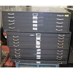 3 SECTIONS OF  MAP CABINETRY