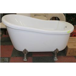 STORE DISPLAY CHROME CLAWFOOT DEEP SOAKER TUB