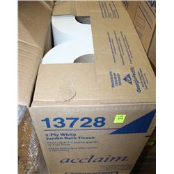 CASE WITH 8 ROLLS OF 100' 2 PLY WHITE JUMBO