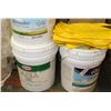 Image 1 : THREE 5-GALLON PAINTS AND PRIMER INCL TWO -5 GAL