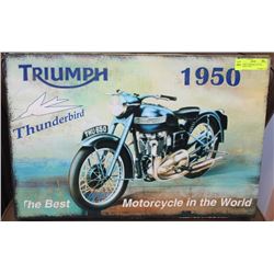 TRIUMPH THUNDERDBIRD CANVAS PICTURE 16"X24"