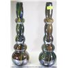 Image 1 : SHOWHOME PAIR OF MULTI COLOURED GENIE GLASS VASES