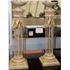 Image 1 : MATCHING CATHEDRAL STYLE PILLAR CANDLE HOLDERS